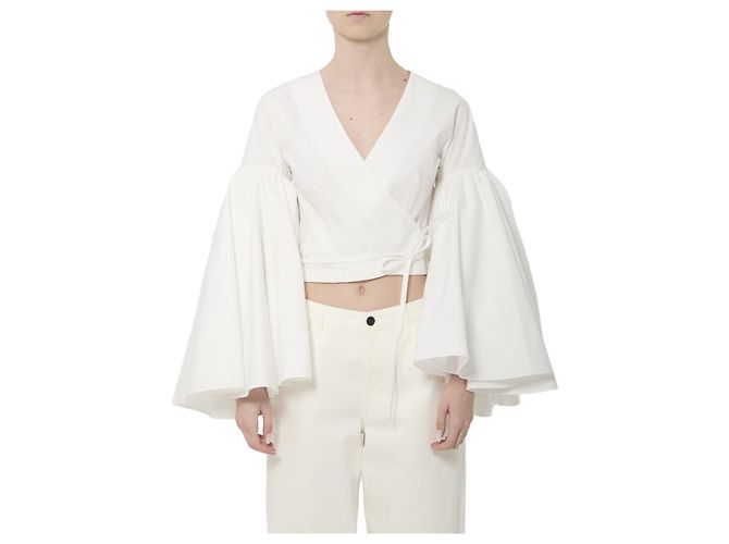 Jacquemus Camisa Cache-cœur Paysan Blanco