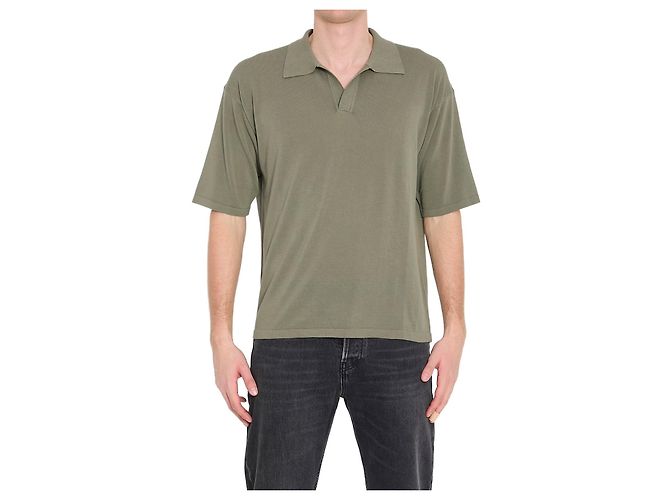 Polo de algodón verde militar Roberto Collina