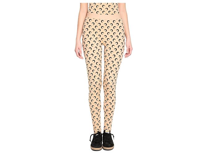 Marine Serre Leggings de jersey con estampado de luna Rosa