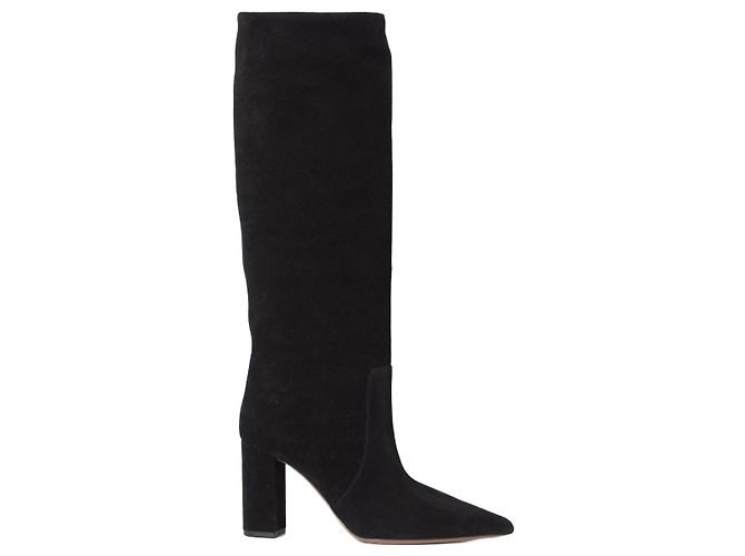 Botas Anja 85 Paris Texas em camurça preta Preto