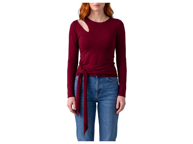 Federica Tosi Cut-off Top mit Schärpe