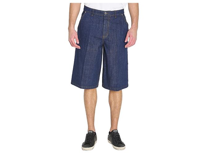 Ami Paris Bermuda in denim ampie Blu