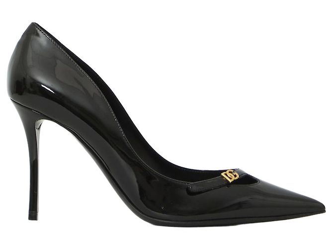 Dolce & Gabbana Elegant patent leather pumps Black