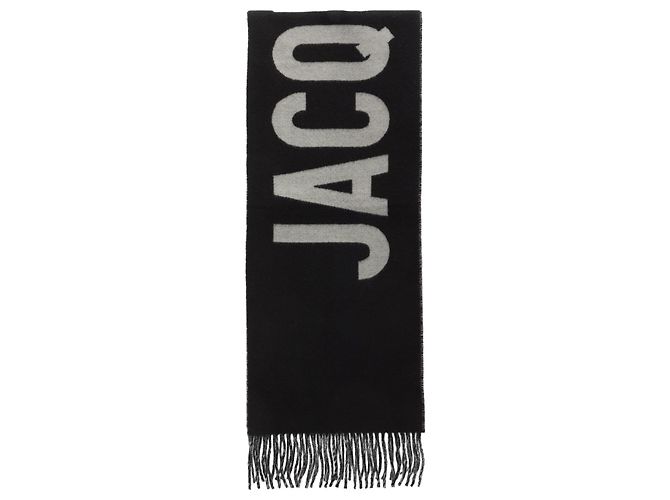 Bufanda Jacquemus de lana virgen negra con flecos Negro