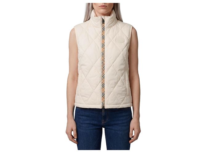 Burberry Cheswick Packbare Weste Weiß