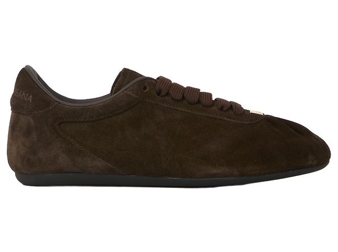 Dolce & Gabbana Low-Top-Sneaker aus Wildleder Braun
