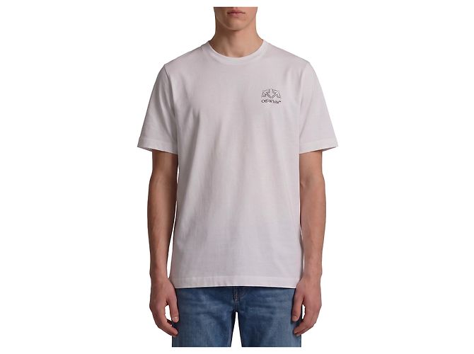Off White Camiseta Skate Offline Half Arrow Blanco