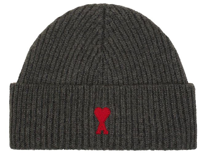 Ami Paris Gorro Ami de Coeur cinza mescla