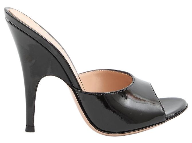 Gianvito Rossi Sofia mules de cuero negras Negro