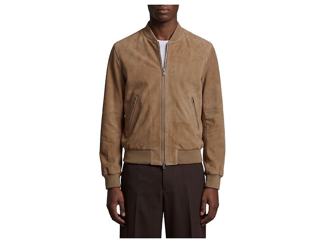 Arma Didier suede bomber jacket Beige