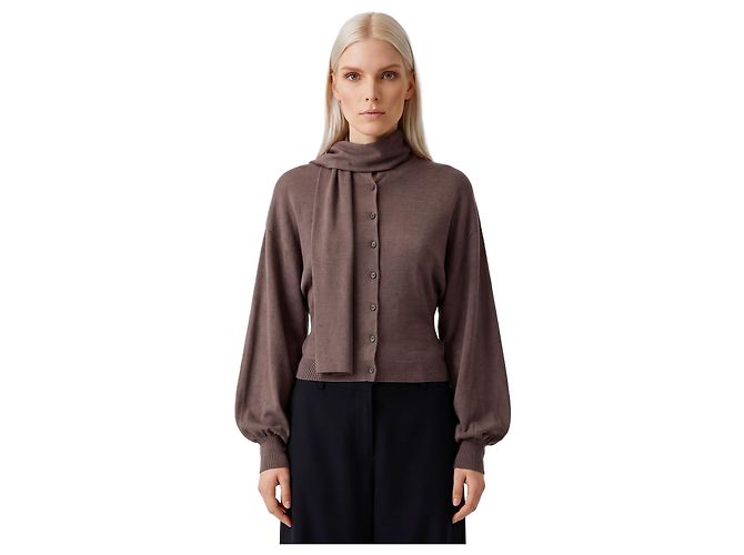 Jacquemus Losange Cardigan braun Seide und Viskose