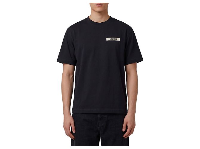 Camiseta Jacquemus Gros Grain de algodón negra Negro