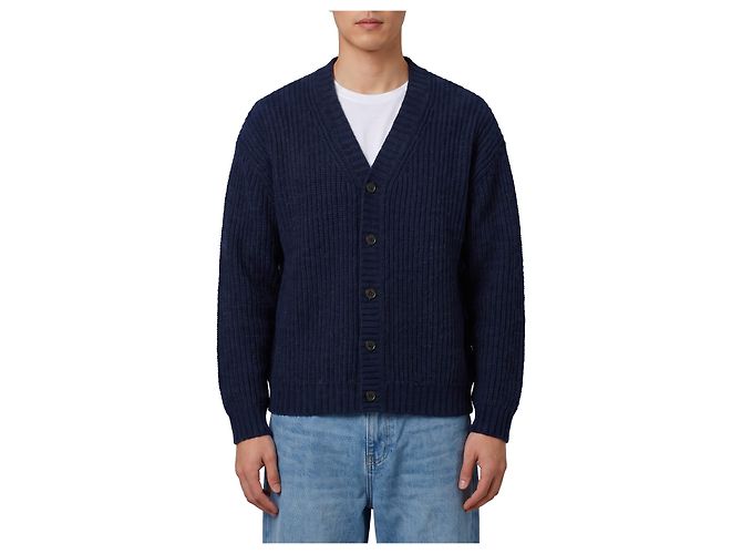 Roberto Collina Navy blue wool cardigan over