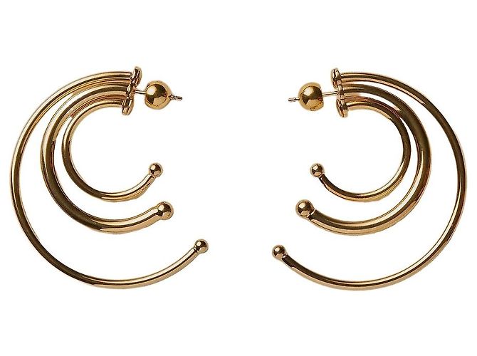 Panconesi Boucles d'oreilles créoles Solar Pierced small Doré