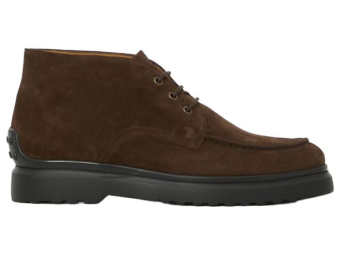 Tod's Moor braune Wildleder Schnürstiefel