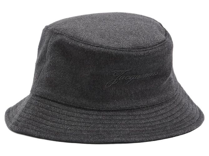 Jacquemus Le Bob chapéu bucket de lã cinza