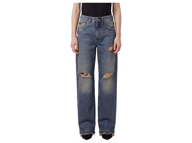 Dolce & Gabbana Pantalones de denim de 5 bolsillos Azul