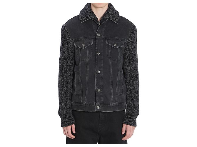 Dolce & Gabbana Chaqueta acolchada de denim de algodón negro