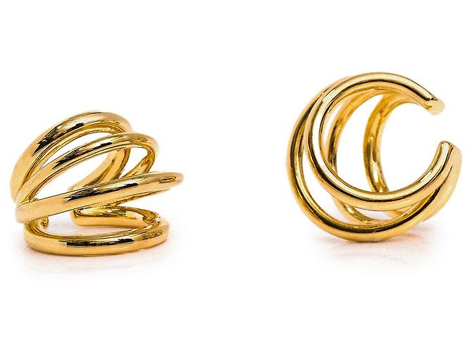 Panconesi Orbit Helix Ear Cuff Set Golden