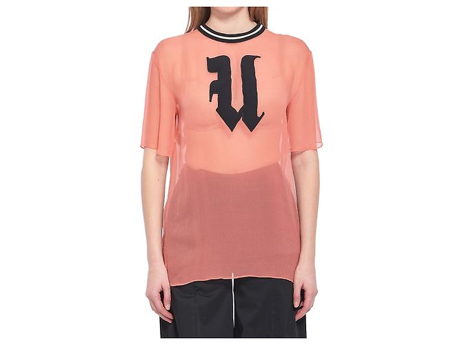 T-shirt in seta corallo Emanuel Ungaro Rosa