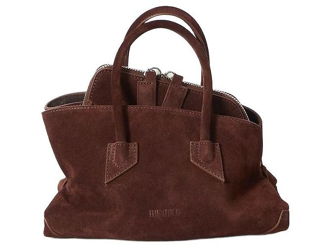 Attico Sac mini La Passeggiata top handle Light Choco Marron