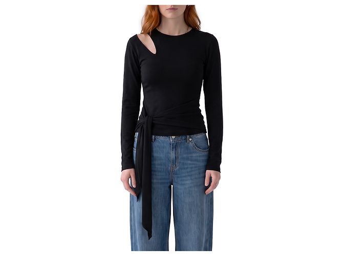 Federica Tosi Crop-Top mit Schärpe