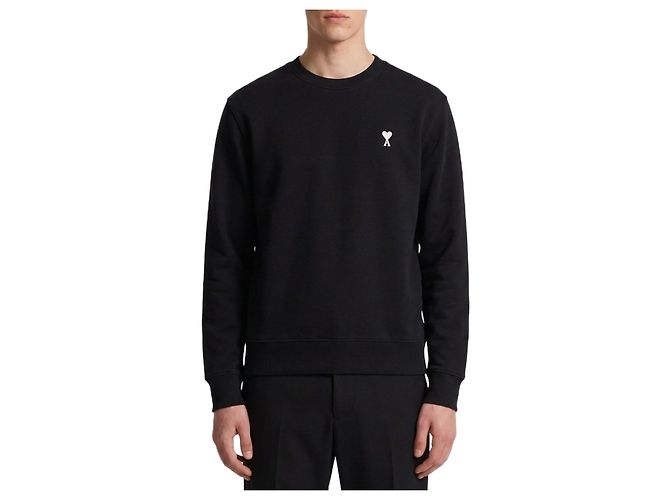 Ami Paris Sudadera de cuello redondo Ami de Coeur Negro