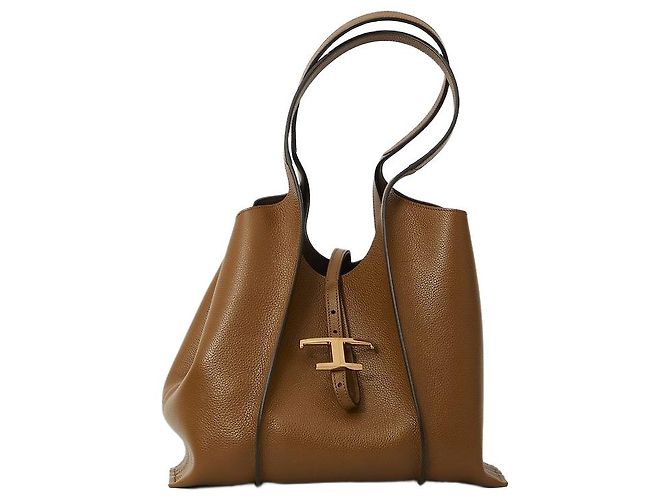 Tod's Saco de compras Small T Timeless Marrom