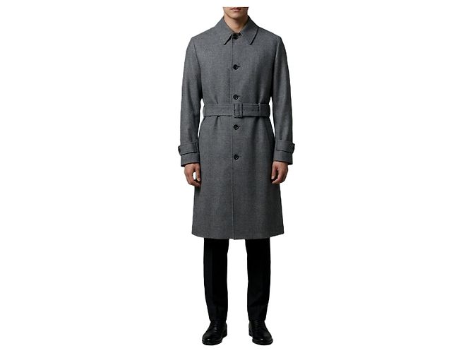 Lardini Single-breasted virgin wool coat Grey