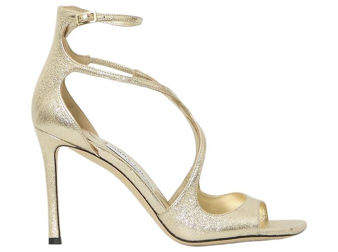 Sandali Jimmy Choo Azia 95 argento glitter
