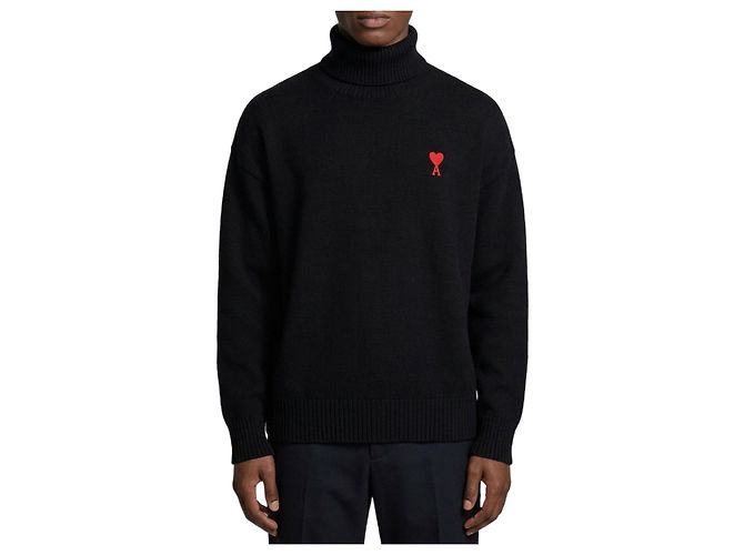 Ami Paris Ami de Coeur turtleneck sweater Black