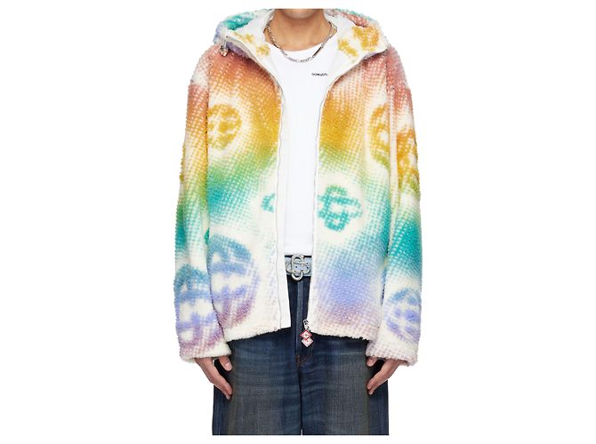 Casablanca Giacca in pile monogram halftone Multicolore
