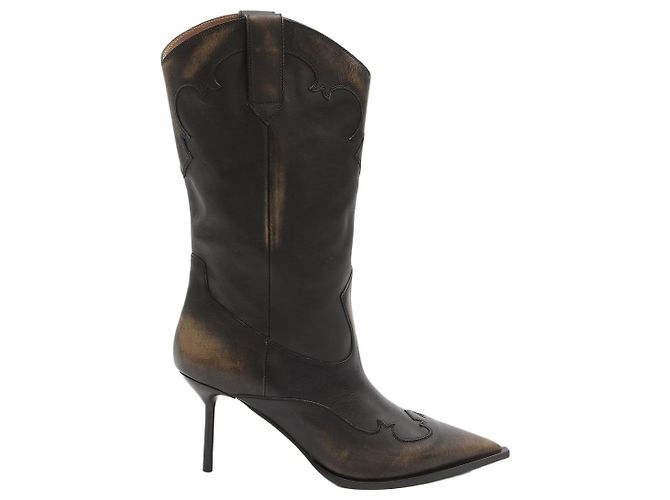 Paris Texas Lidia Western boots black leather
