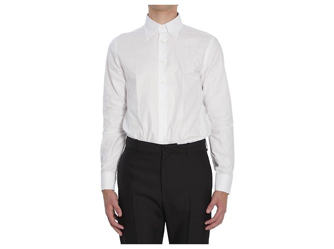 Camisa Borriello Vomero em algodão Oxford branco