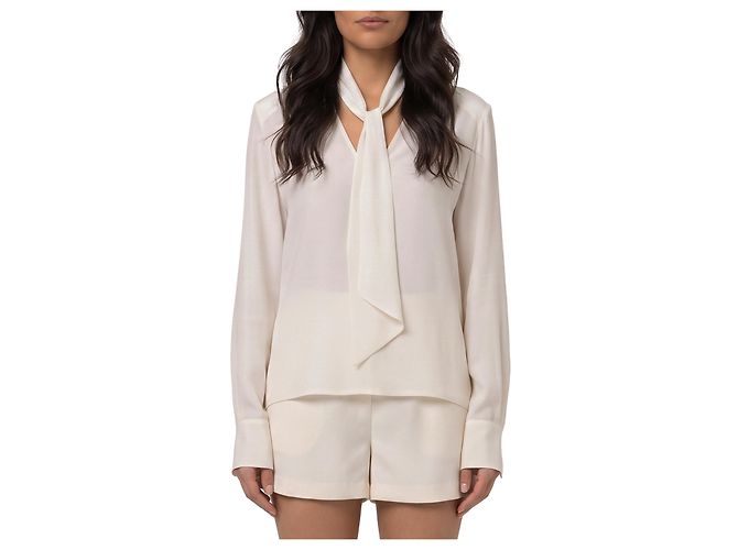 Federica Tosi Camisa com decote em V e lenço