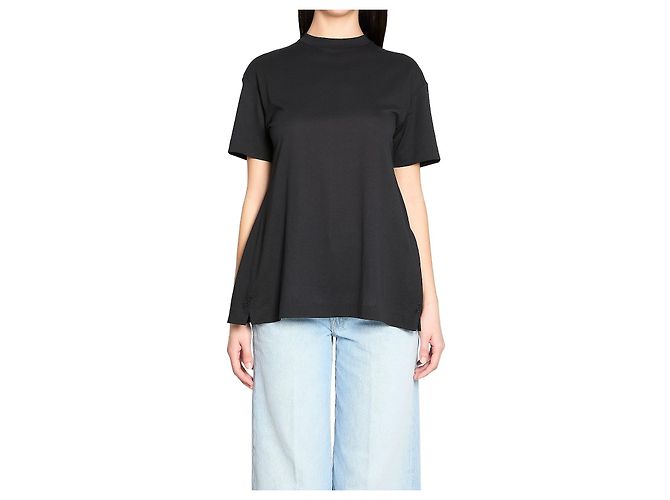 Jacquemus Ventadou Top in Schwarz Papier-Optik
