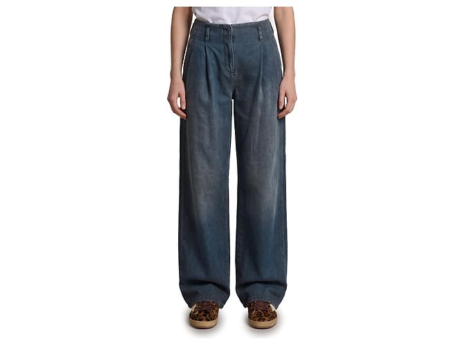 Golden Goose Baumwollhose Medium Wash Blau