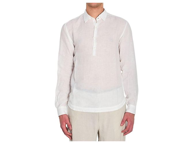 Chemise Barena Pavans Telino en lin blanc