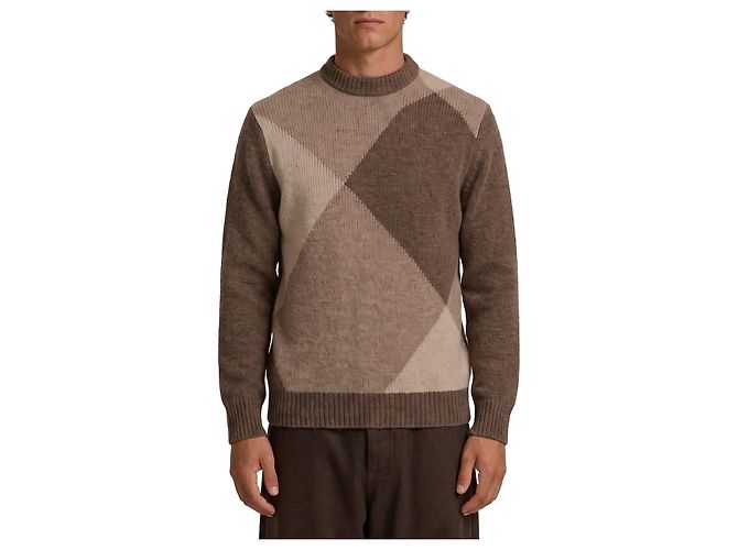 Ballantyne Beiger Rundhals-Pullover