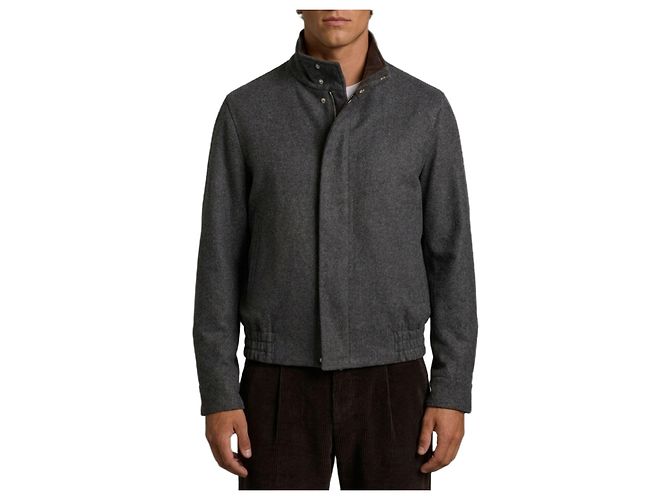 Lardini Anthracite Barcon bomber jacket Grey