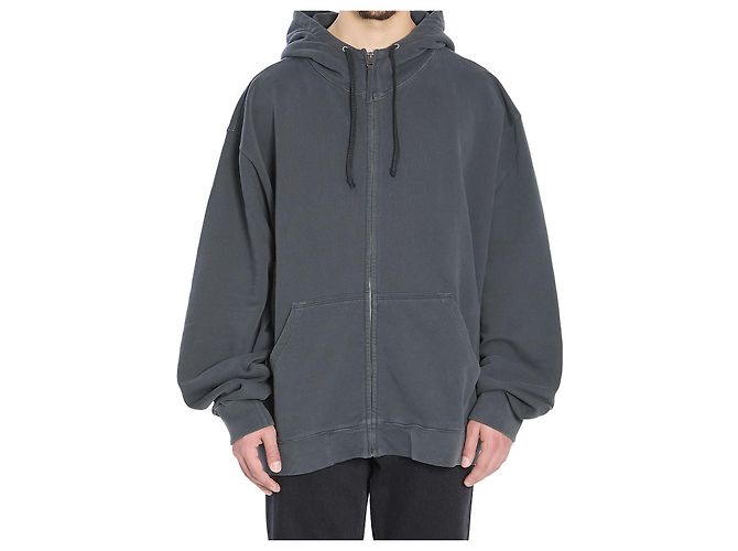 Maison Martin Margiela Hoodie mit numerischem Logo Grau