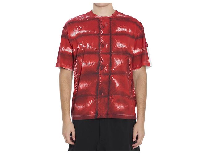 Moncler Camiseta Trompe l'oeil Roja