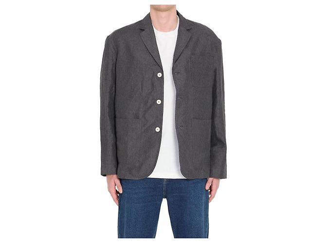 Jacquemus Pastro Jacke aus Leinen Grau