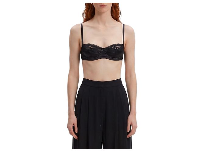 Dolce & Gabbana Sutiã balconette em cetim e renda Preto