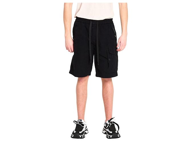 Dolce & Gabbana Black Cargo Bermuda Shorts