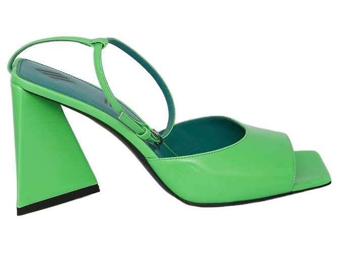 Attico Piper sandals emerald green