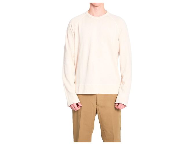 James Perse Baumwoll-Sweatshirt mit Rundhalsausschnitt Weiß