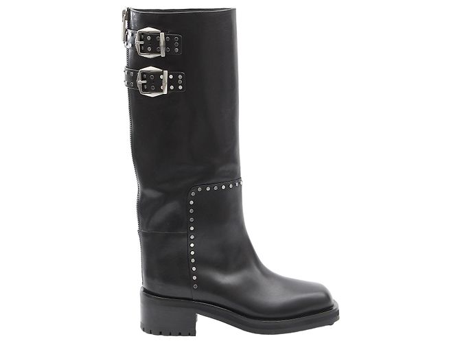 Jimmy Choo Brooklyn black leather boots