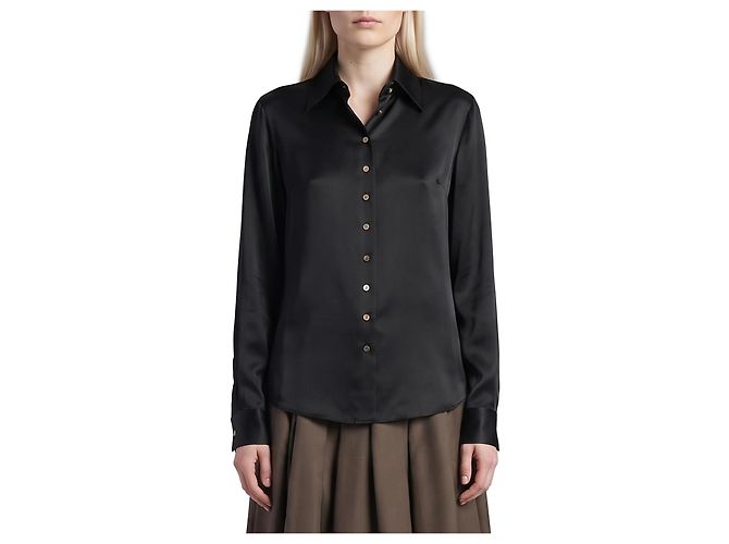 Khaite Ivy Hemd schwarz Satin