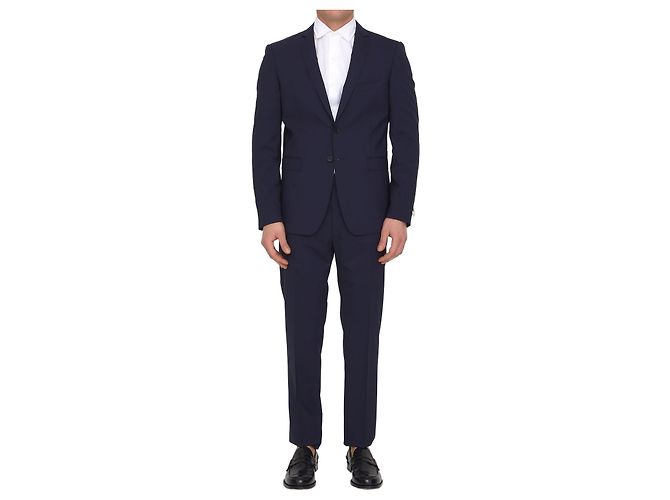 Tonello Completo due pezzi in lana blu